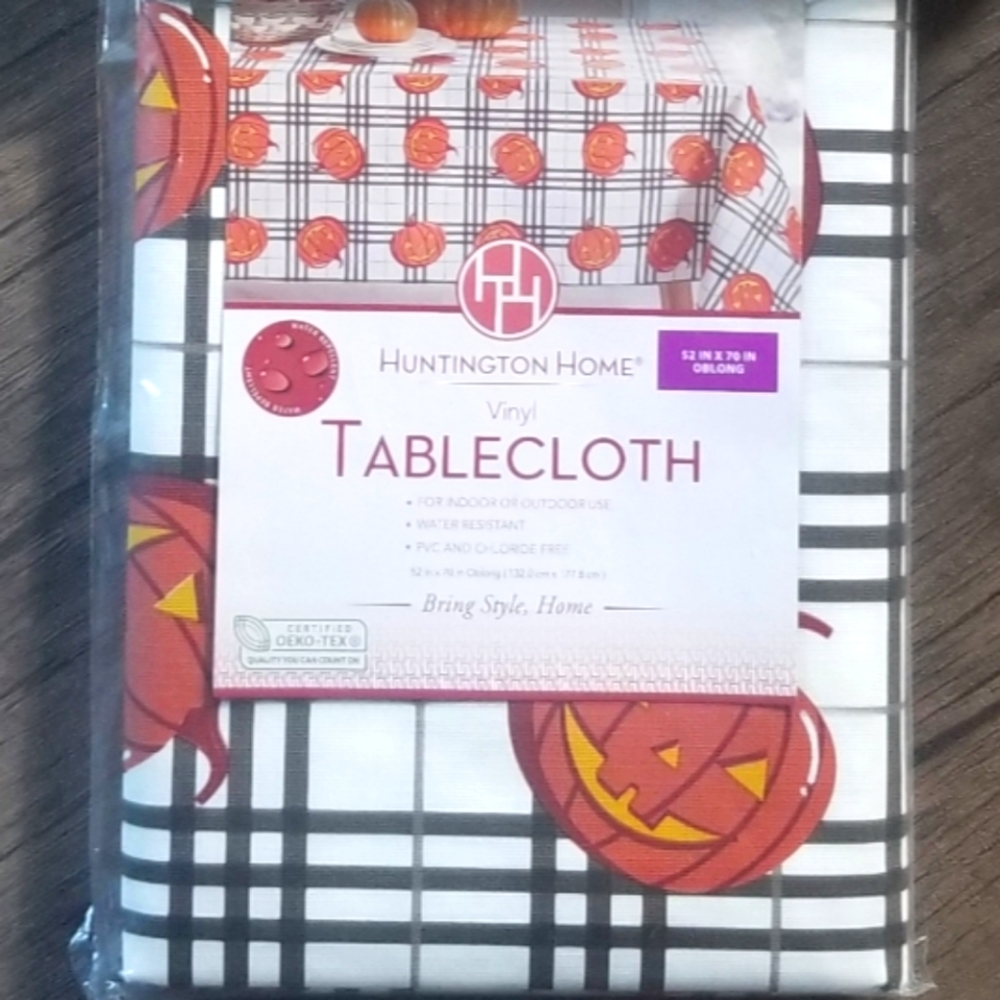 NEW | Halloween Pumpkin Fall Huntington Home Tablecloth - 52" x 70"